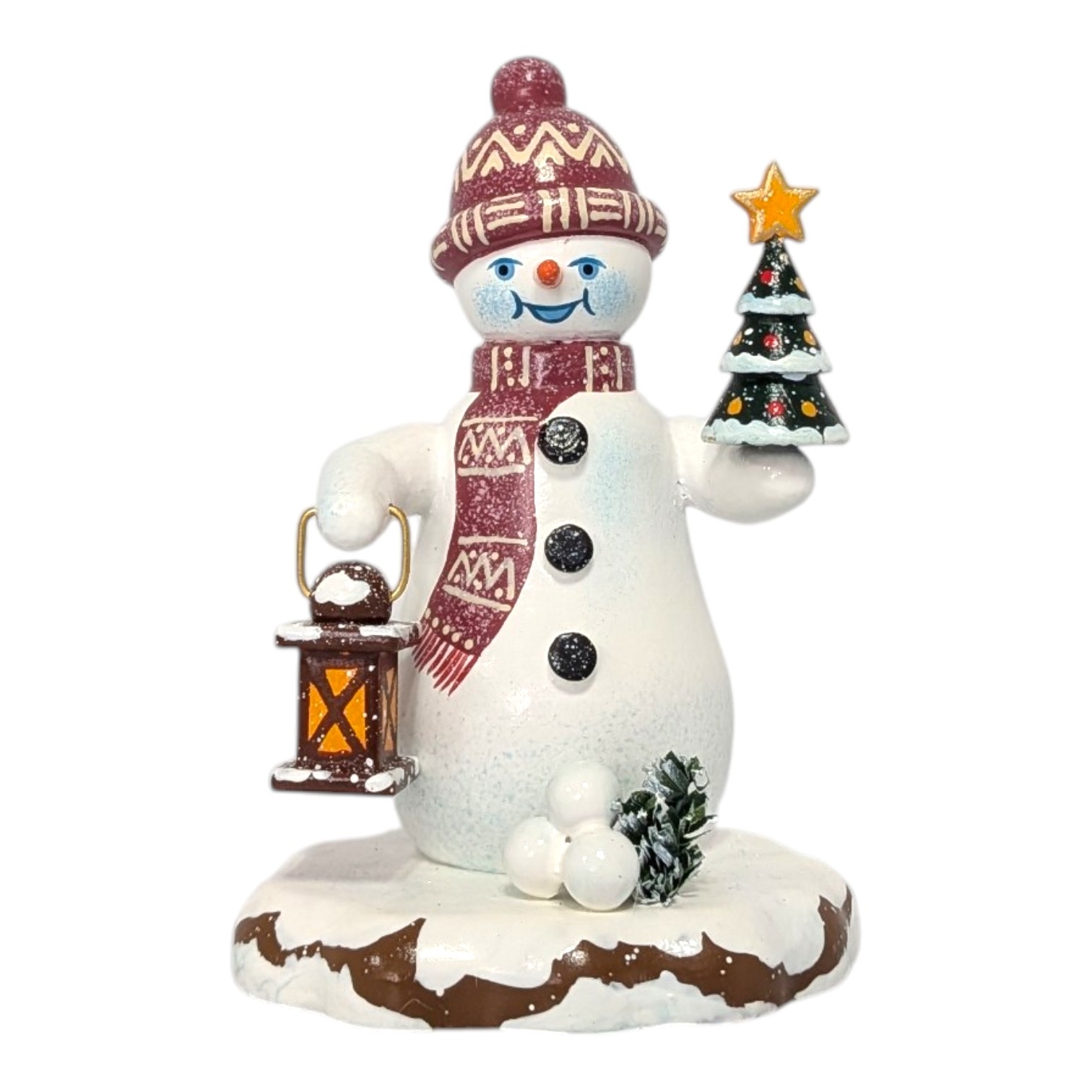 Winterkind - Schneemann mit Tannenlicht