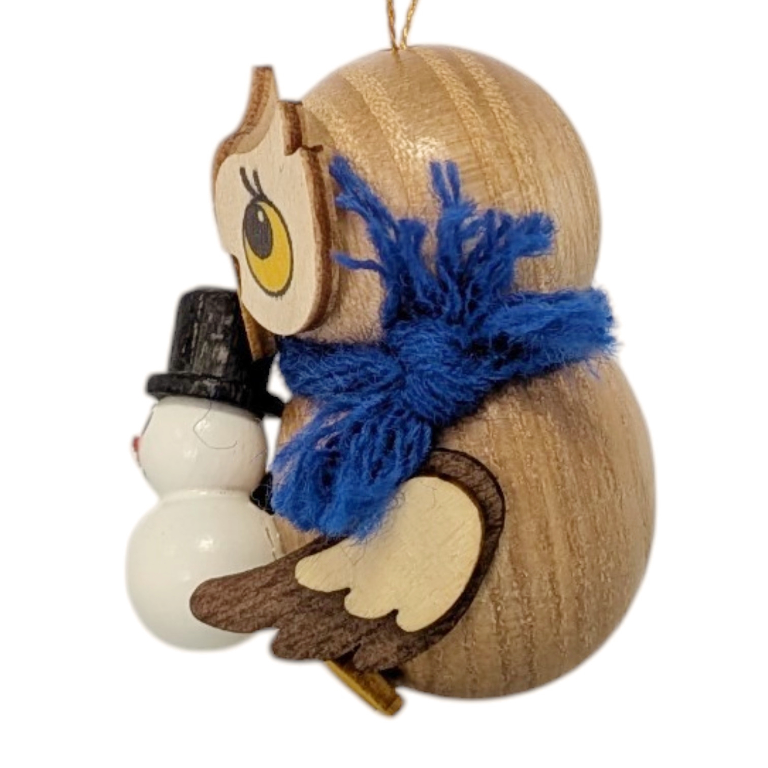Behang Eulenkind mit Schneemann