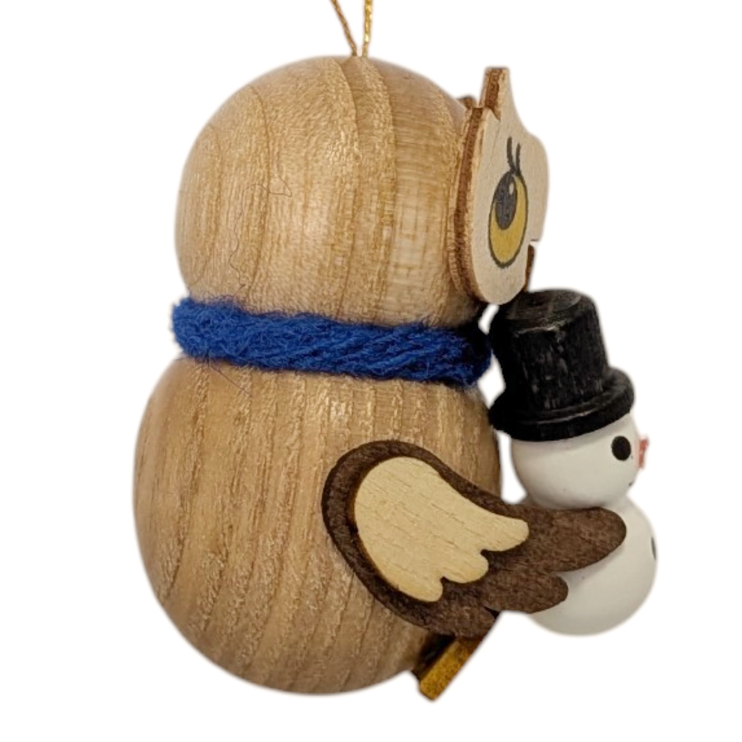 Behang Eulenkind mit Schneemann