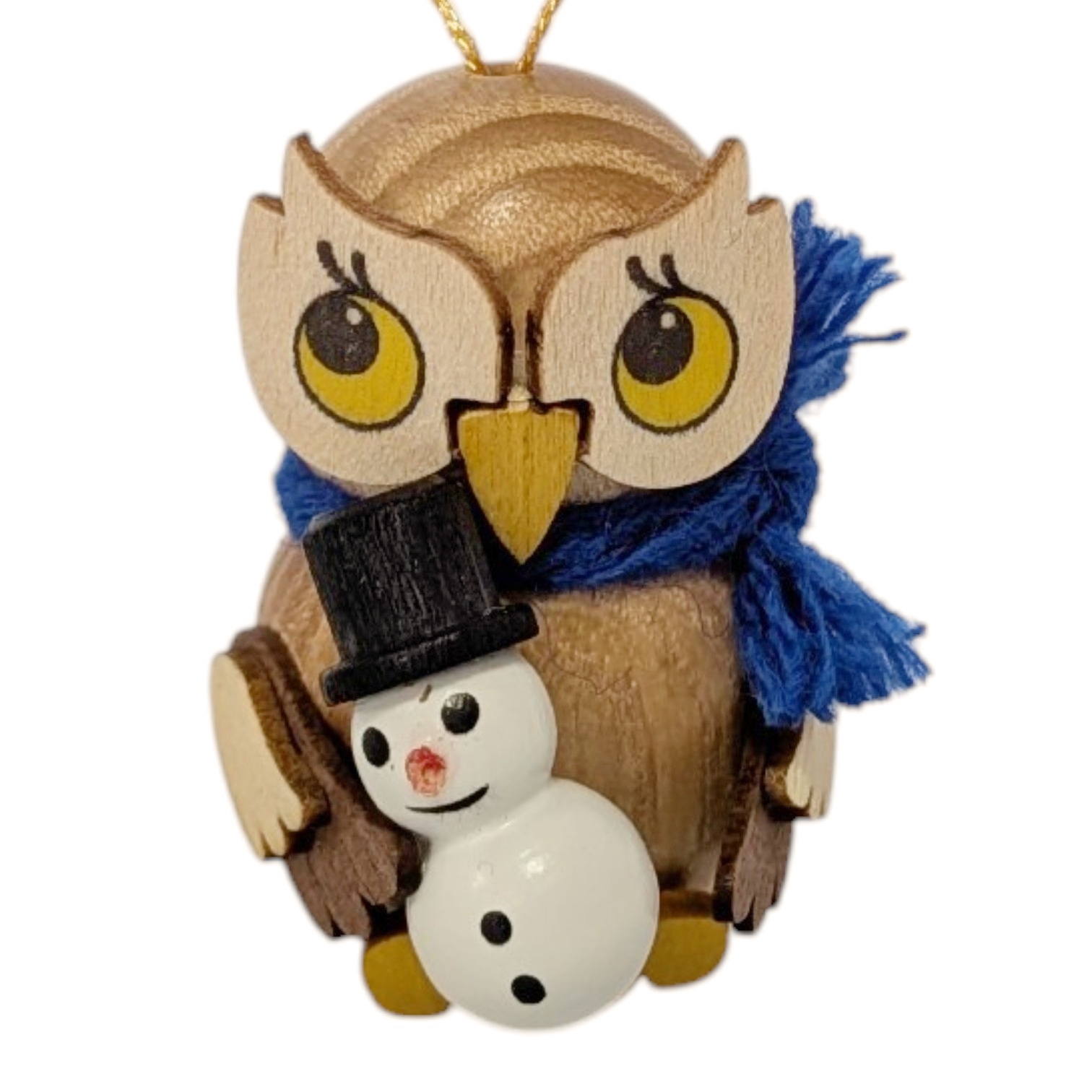 Behang Eulenkind mit Schneemann