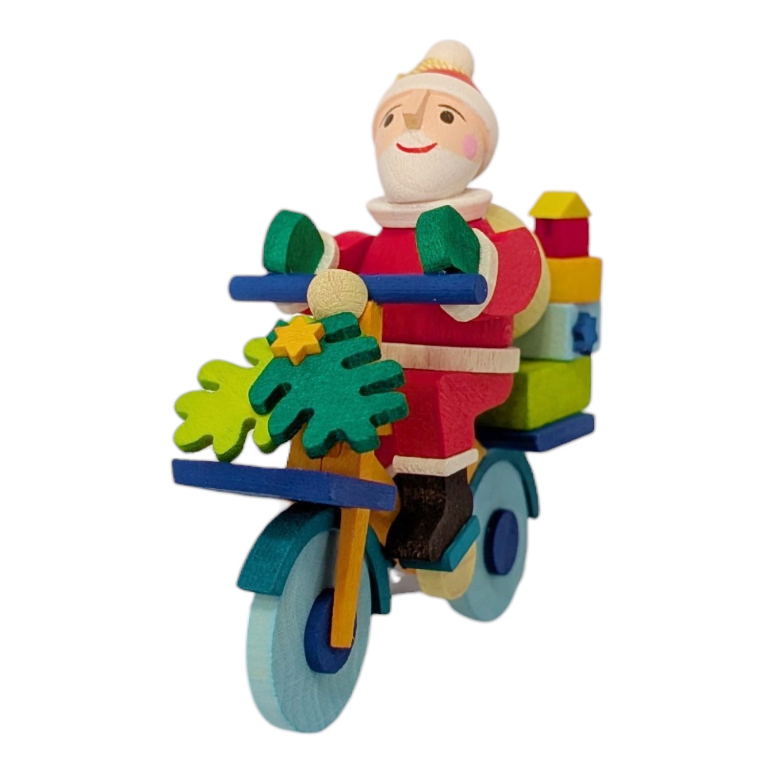 Baumbehang Wichtel auf Fahrrad