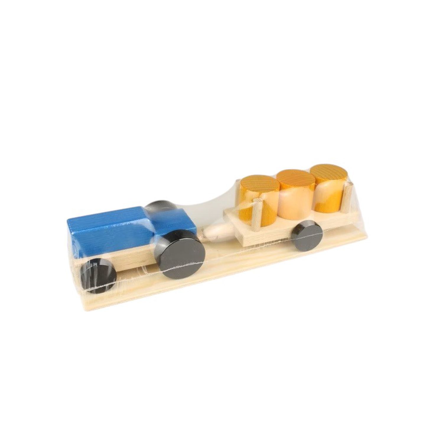 Traktor mit Strohballen – kreatives Spielen mit Holz