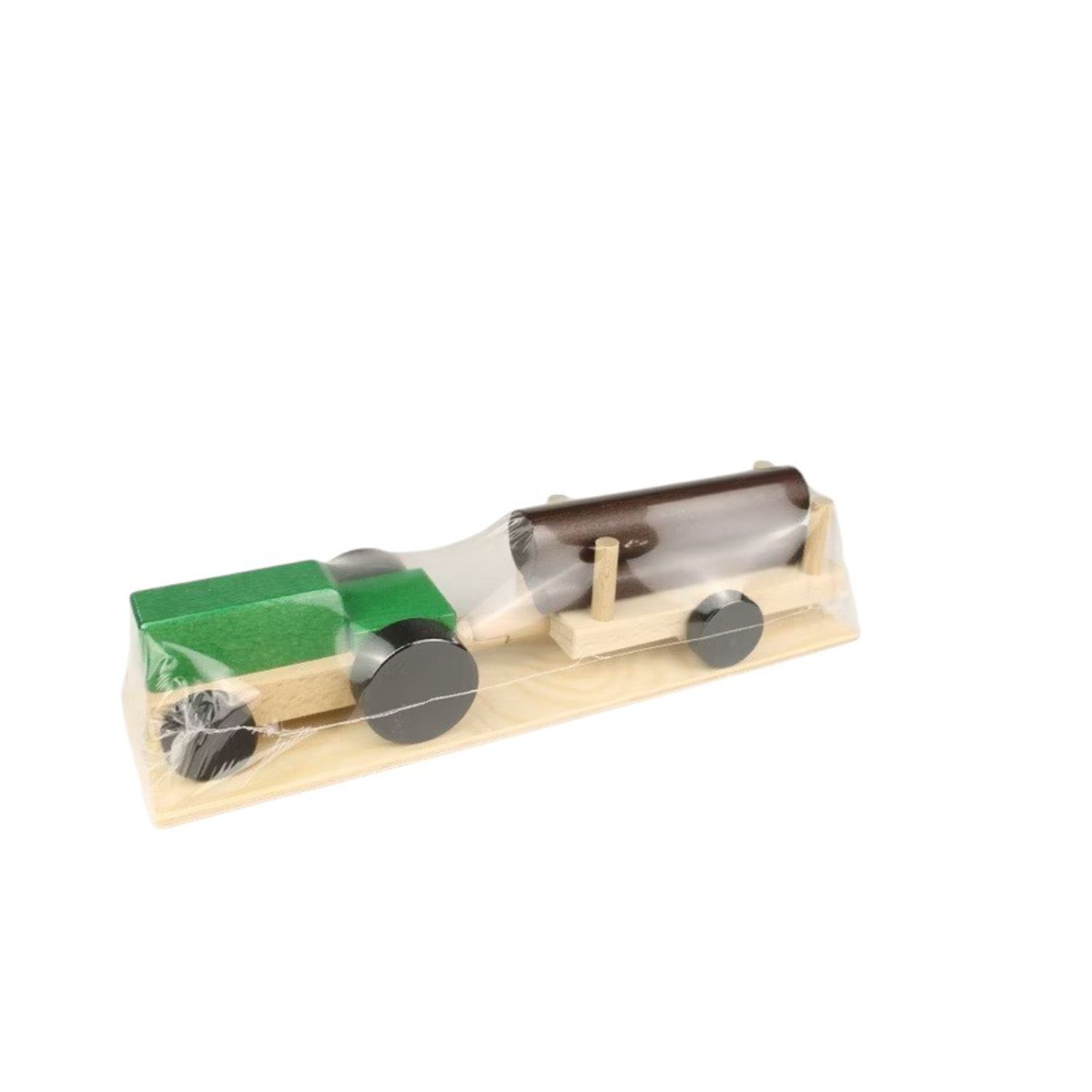 Traktor mit Langholz – kreatives Spielen mit Holz