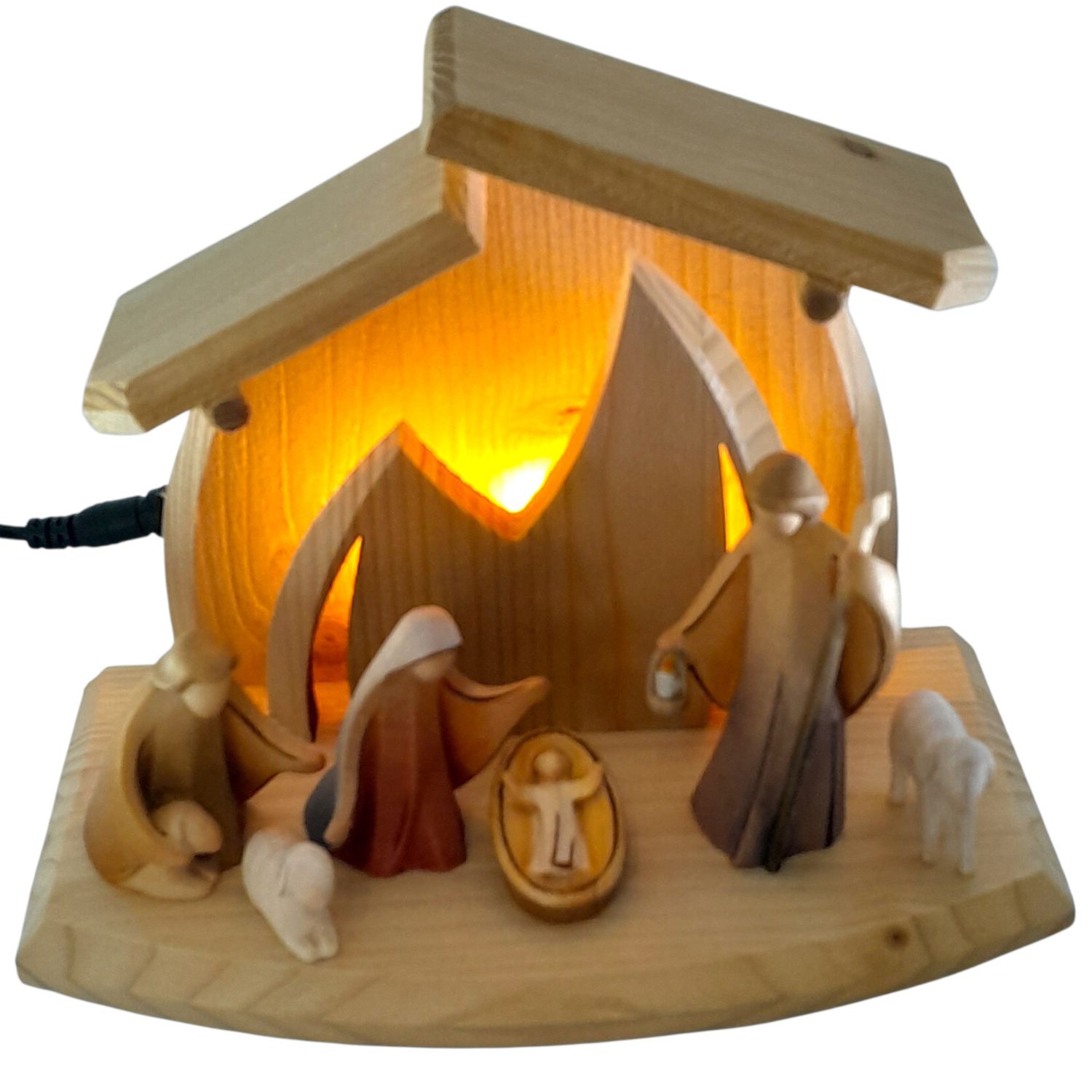 Stall Altea mit Krippenfiguren Aram LED 6-tlg. bunt – Bild 5