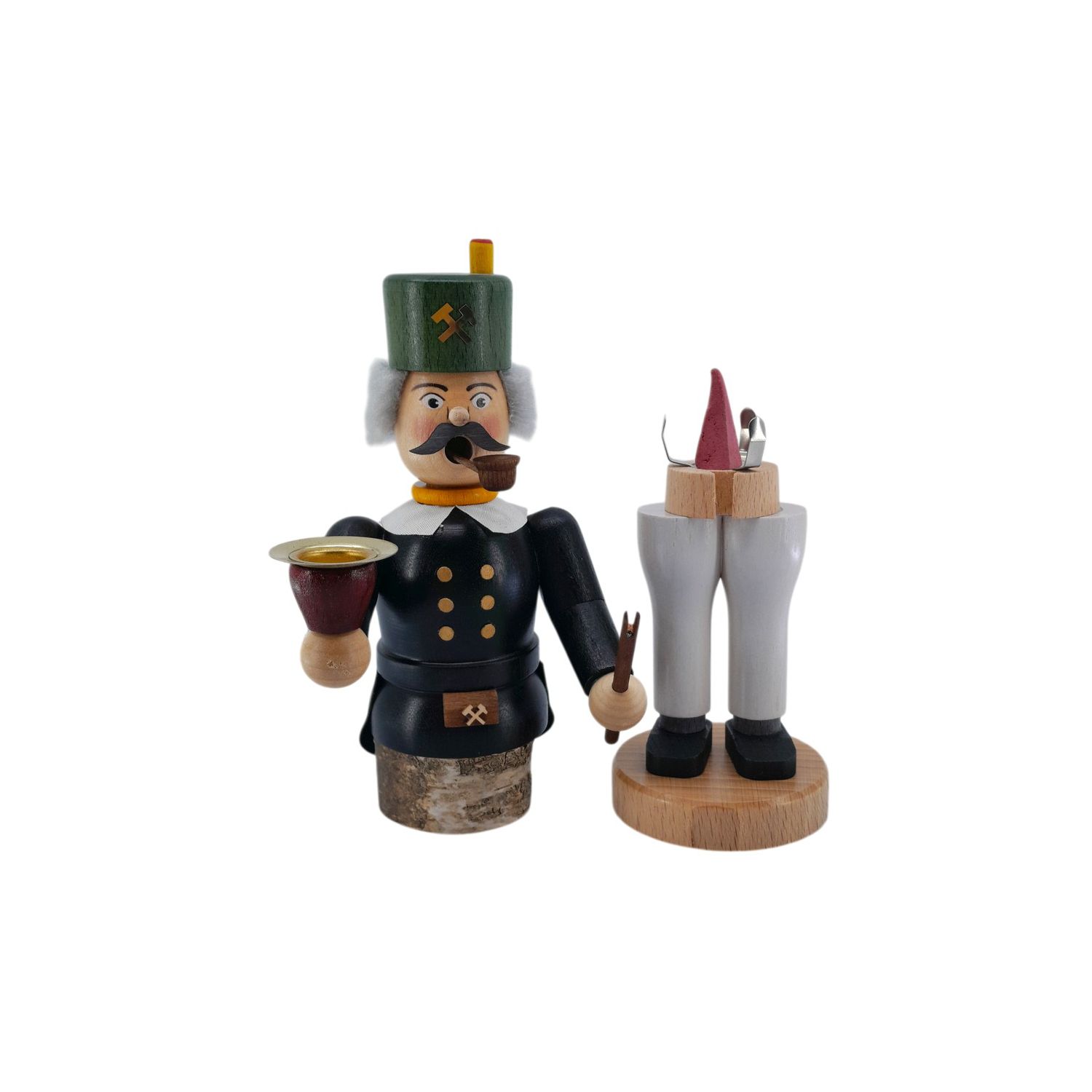 Räuchermann Bergmann mit Kerze