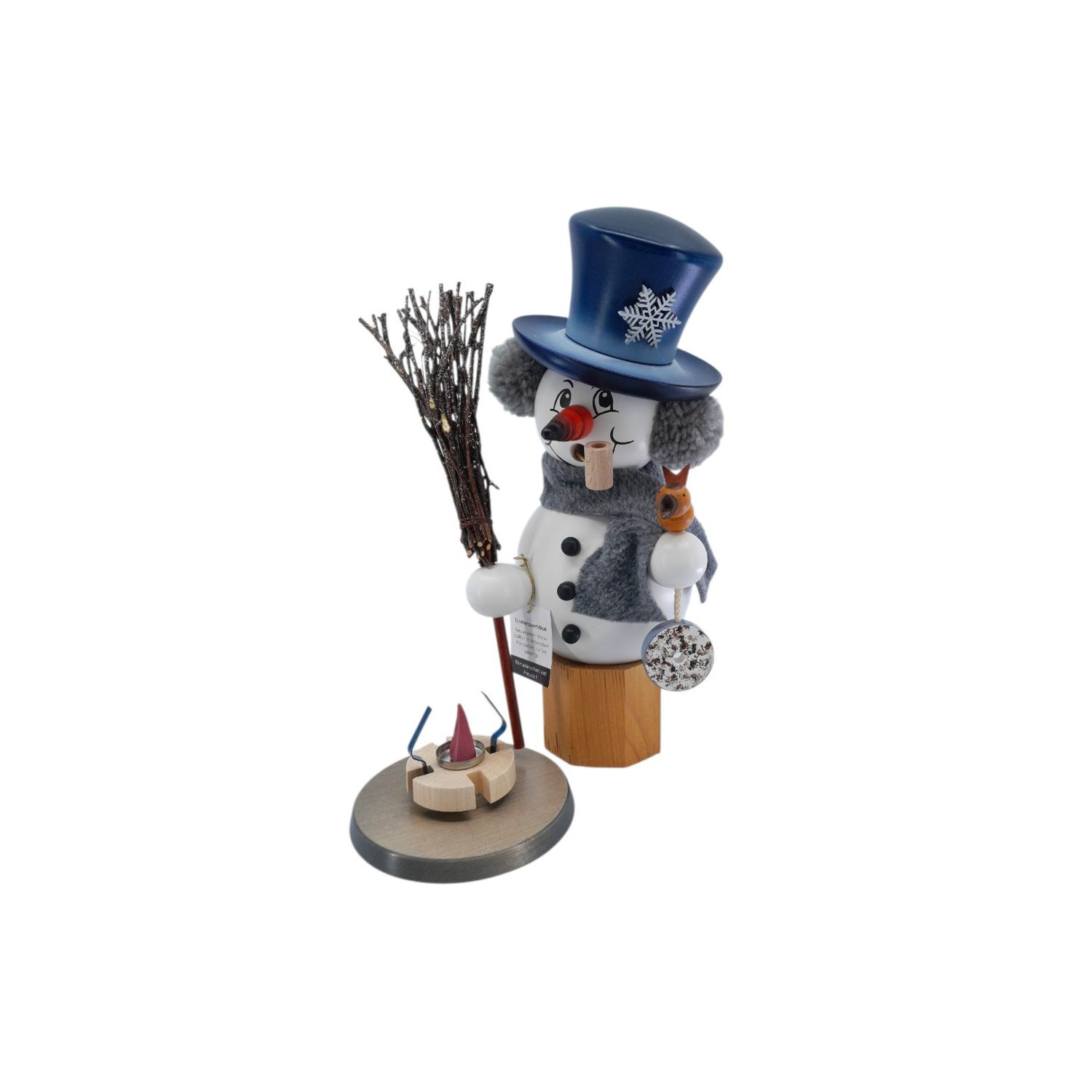 Räuchermann Schneemann grau – Bild 7