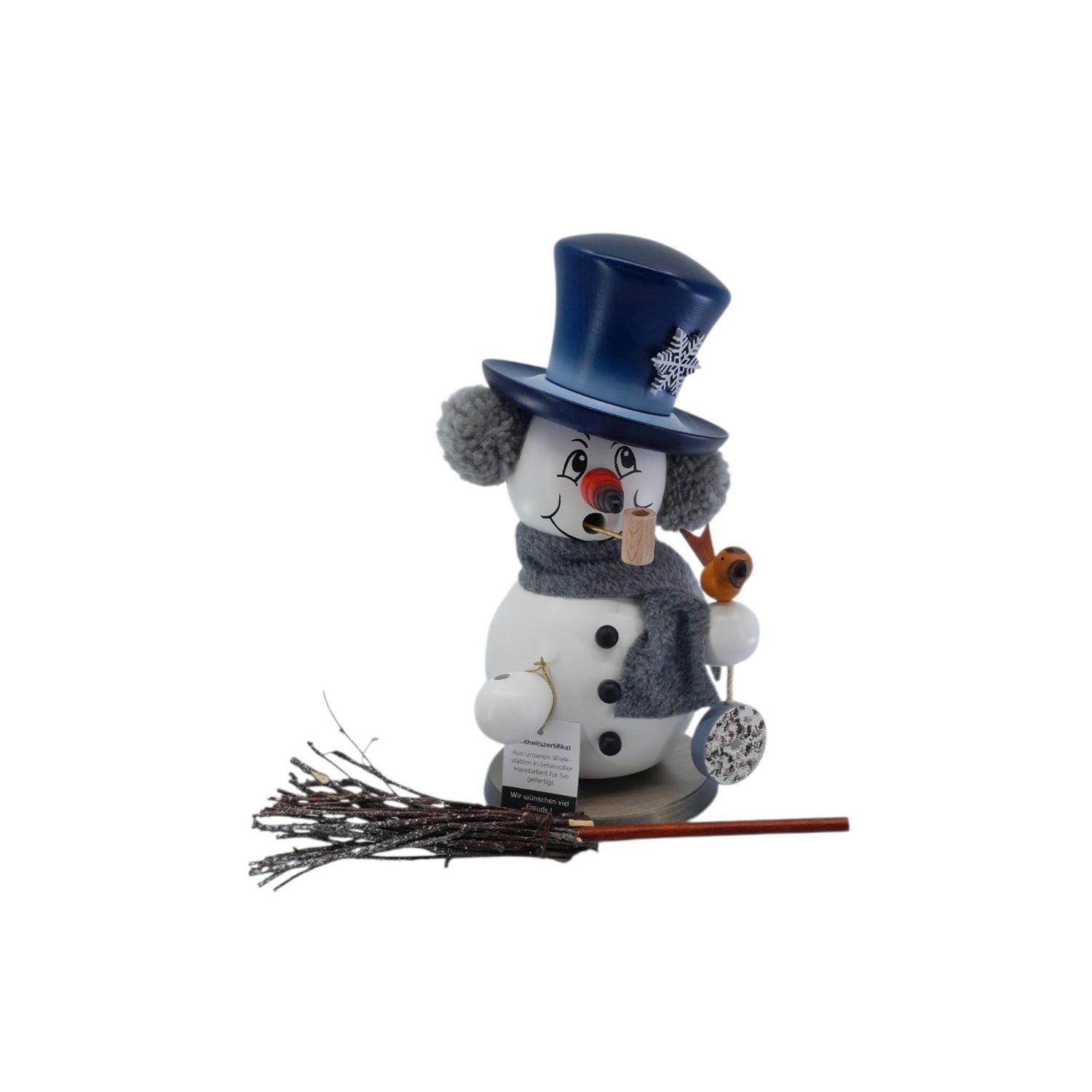 Räuchermann Schneemann grau – Bild 8