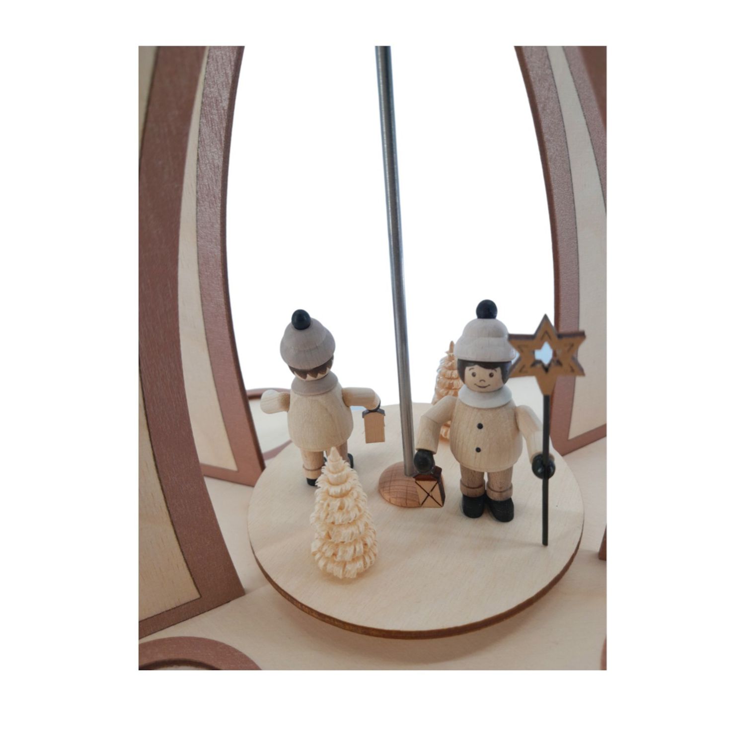 Pyramide Winterkinder mocca/natur – Bild 6